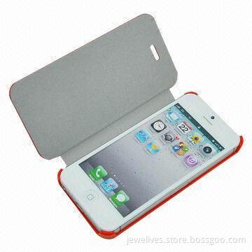 Elegant PU Leather Case for iPhone 5, with Flip Cover